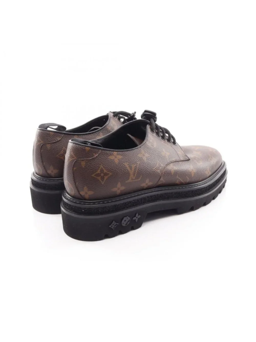 Louis Vuitton Shoes Black Ice Line Monolam Derby Canvas